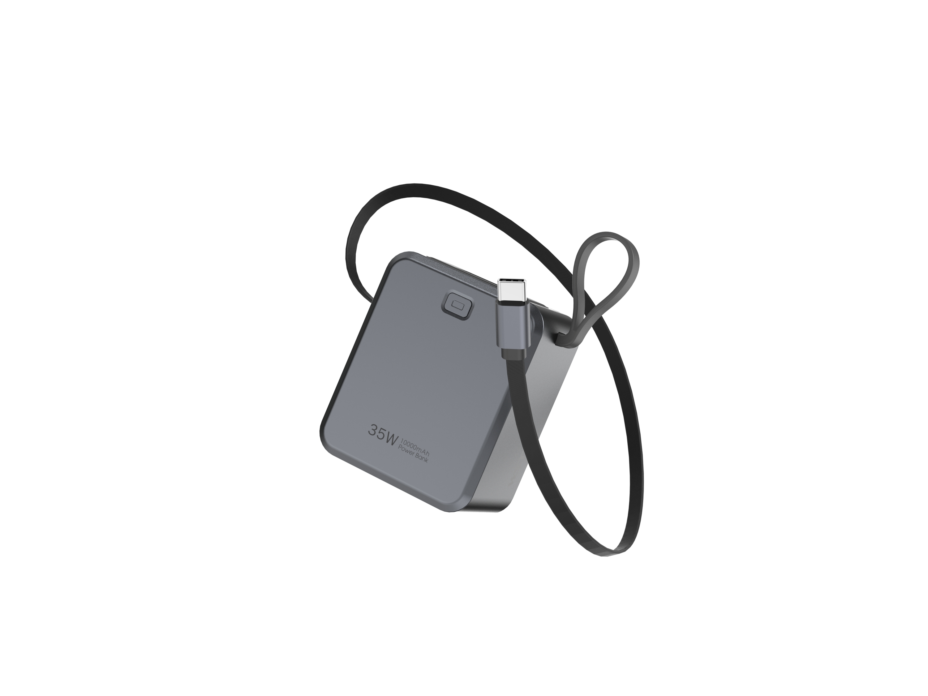 10000mAh Power Bank with Retractable Cable